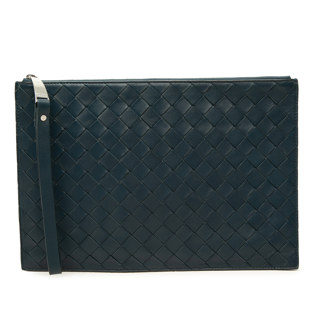 Pre-Loved Bottega Veneta Nappa Intrecciato Wristlet Clutch